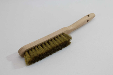 Drahtbürste 4-reihig, 29 cm, Messingdraht gewellt